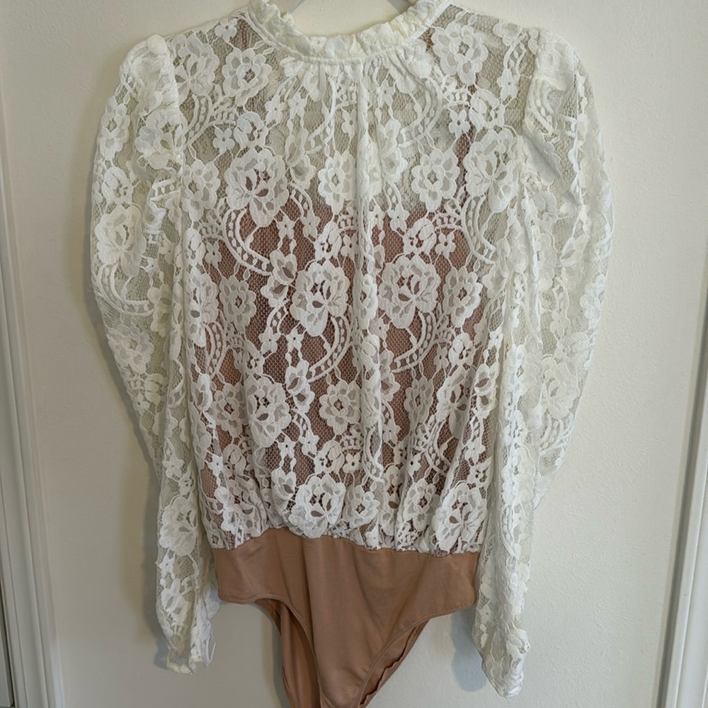 Wayf Lace Bodysuit Blouse